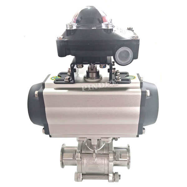 Automatically Controlled Sanitary Ball Valve With SS Actuator