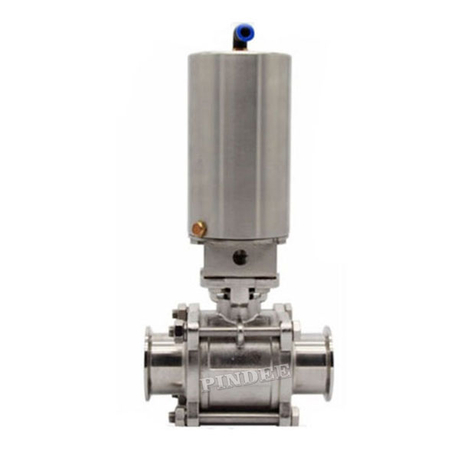 Automatically Controlled Sanitary Ball Valve With SS Actuator