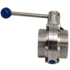 Sanitary Stainless Steel Threaded Butterfly Valve