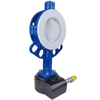 Pindee Valve Manufacture Worm Gear OP PTFE Fully Lined Wafer Butterfly Valve