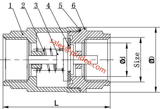 Threaded-Spring-Lift-Check-Valve-drawing