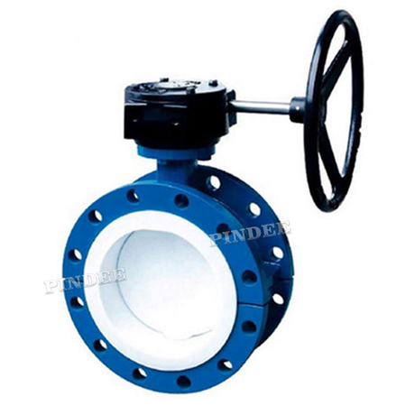 Double Flange Fluorine Lined Butterfly Valve