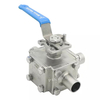 SS304 Sanitary Full Cavity Seat 3 Way High Purity Welded Ball Valve