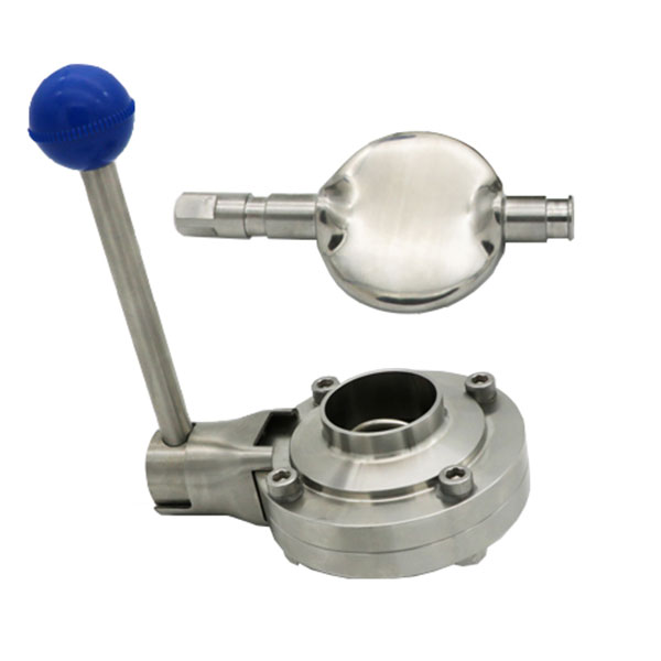 SMS 3A Sanitary Welded Butterfly Valve