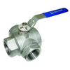 3Way Stainless Steel Ball Valve with Mounting Pad