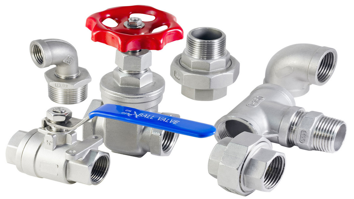 304 and 316 stainless steel valve and fittng