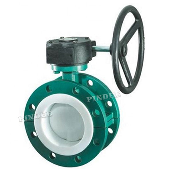 Double Flange Fluorine Lined Butterfly Valve