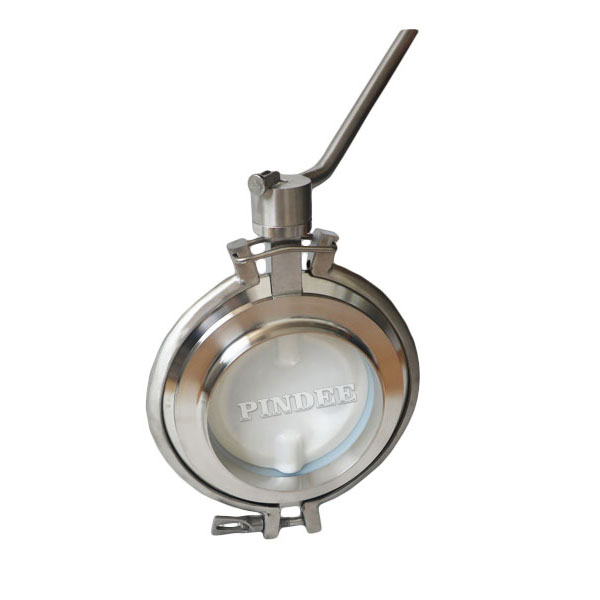 Hygienic Welded Powder Tight Butterfly Valves Wafer Tri Clamp connection