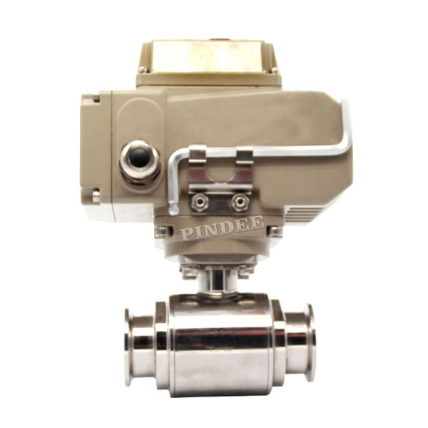 Pneumatic Sanitary 3-Piece Clamp Ball Valve With Aluminum Actuator