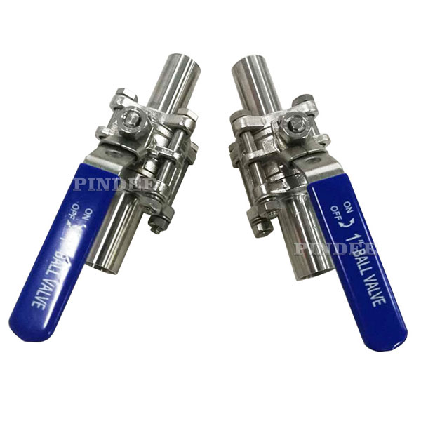 BPE Ball Valve with Long Auto Welded Tube