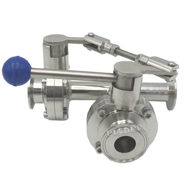 3 Way Butterfly Valves with Linkage Level