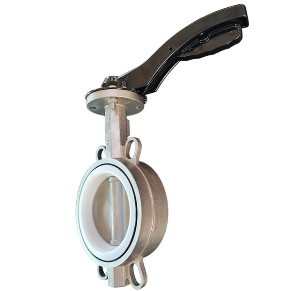 Stainless Steel CF8M PTFE Seat 150LB Wafer Butterfly Valve Manufacture By Pindee Valve