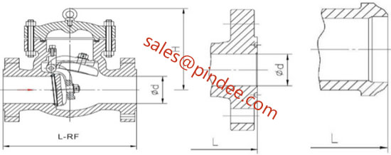 Stainless-Steel-Flange-Check-Valve-drawing