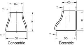Stainless-Steel-Butt-Weld-Concentric-Reducer DRAWING