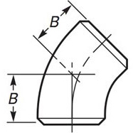45°-Elbow-Black-Paint-Seamless-Buttweld-drawing
