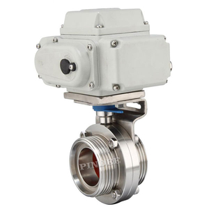 Electric Actuacted Threaded Butterfly Valve for Food