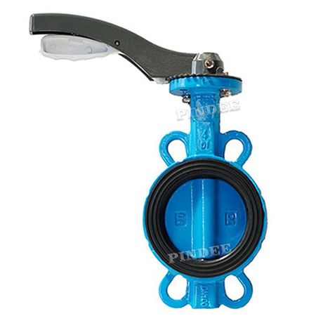 Multi Standard Soft Seat Aluminum Lever Coated Discwafer Type Butterfly Valve