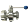 Hygienic Manual Butterfly Valves With Union Nut DIN RJT SMS
