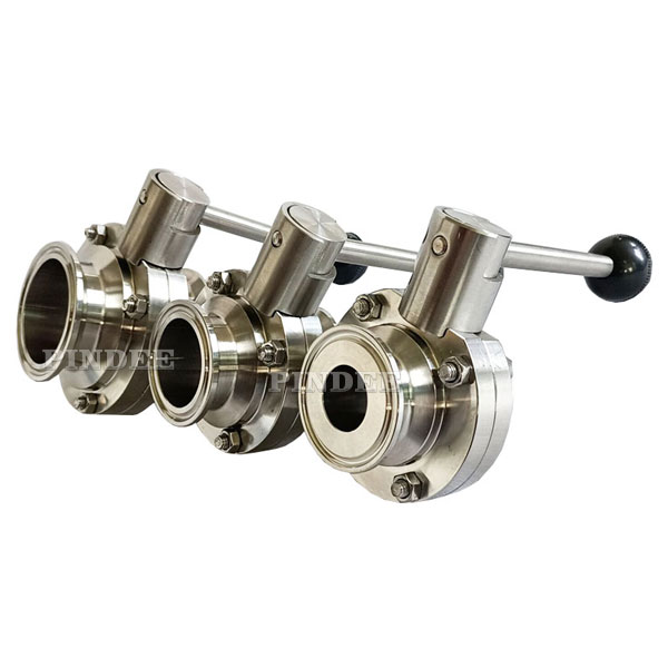 Tri Clamp Sanitary Butterfly Valve With Pull Trigger