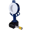Pindee Valve Manufacture Worm Gear OP PTFE Fully Lined Wafer Butterfly Valve