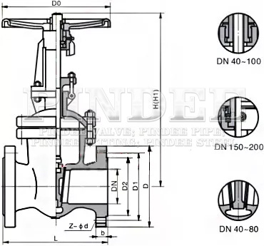 WCB-Carbon-Steel-Globe-Check-Valve-drawing