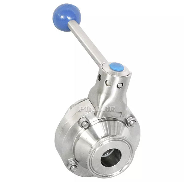 Sanitary Stainless Steel Butterfly Type Ball Valve Tri Clamp