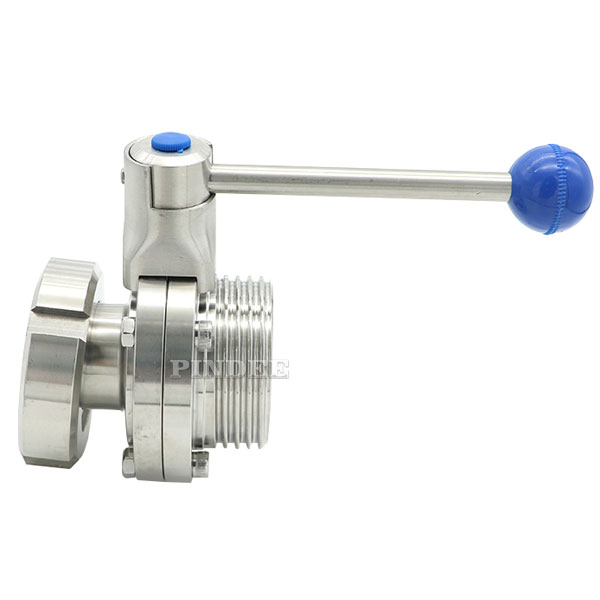 Sanitary SS304 Nut/Male Butterfly Valve