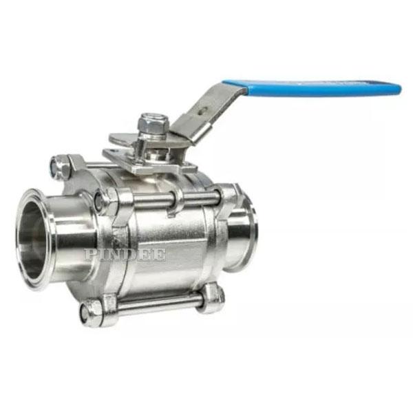 Sanitary 3-Piece Manual Tri-clamp Non Resort Ball Valve