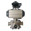 Hygienic Three Way Full Bore Non Retention Ball Valves Encapsulated PTFE Seat