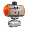 Pneumatic 3 Way SS Ball Valve with Bsp Thread Ends