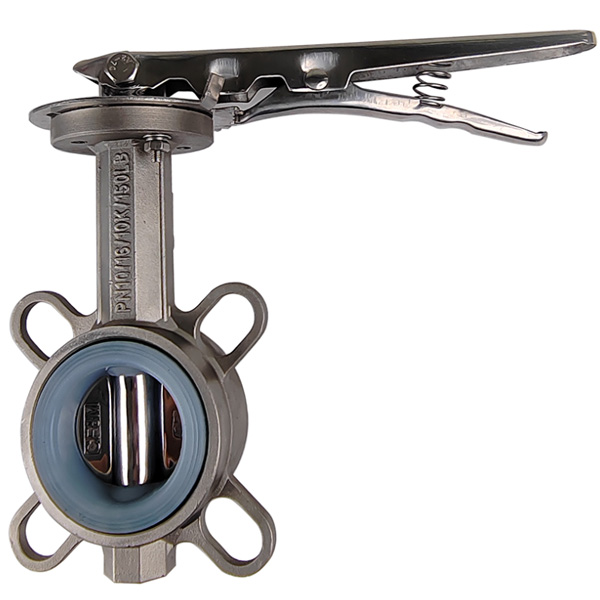 Pindee Valve Manufacture Silicone Rubber Seat Stainless Steel Wafer Butterfly Valve with Handlever
