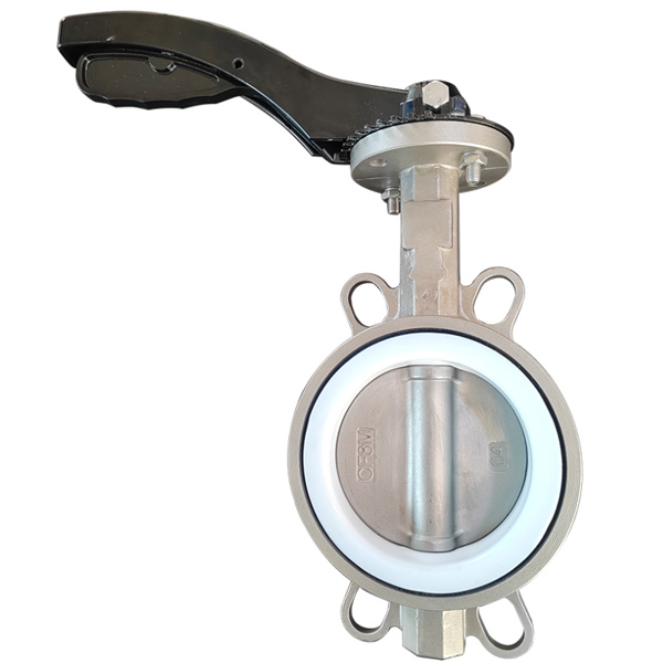 Stainless Steel CF8M PTFE Seat 150LB Wafer Butterfly Valve Manufacture By Pindee Valve