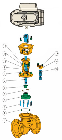 Electric-Motorized-Control-Stainless-Steel-SS316-Globe-Valve-drawing