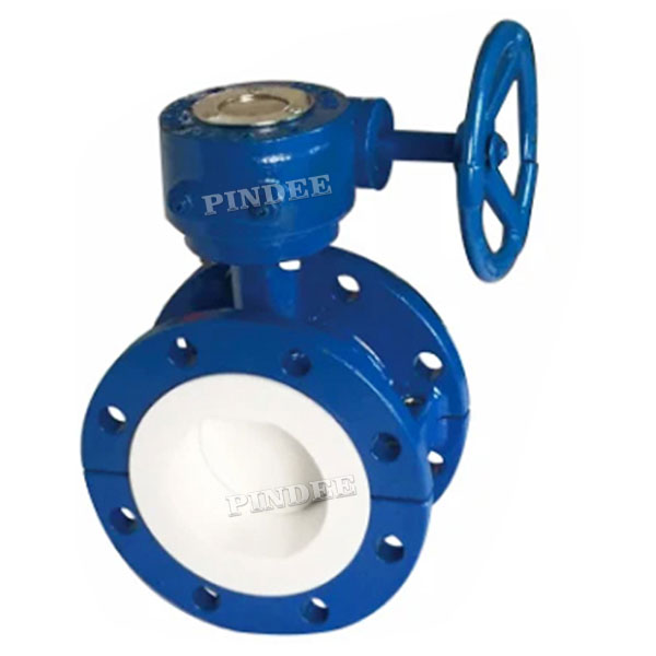Double Flange Fluorine Lined Butterfly Valve