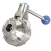Sanitary Stainless Steel Butterfly Type Ball Valve Tri Clamp
