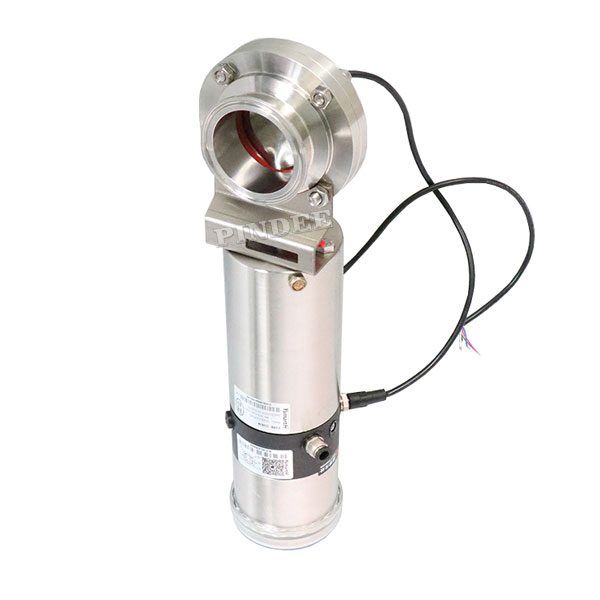 Sanitary Pneumatic Butterfly Valve Actuator With Tri-Clamp Ends