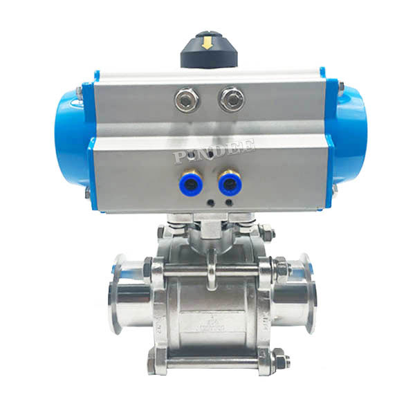 Automatically Controlled Sanitary Ball Valve With SS Actuator