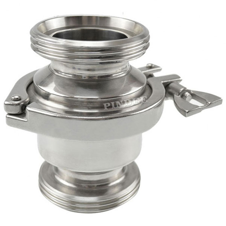 Hygienic Threaded DIN11851 Check Valve with Heavy Duty Clamp