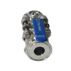 Sanitary 3 Piece Ball Valve With Manual Lever