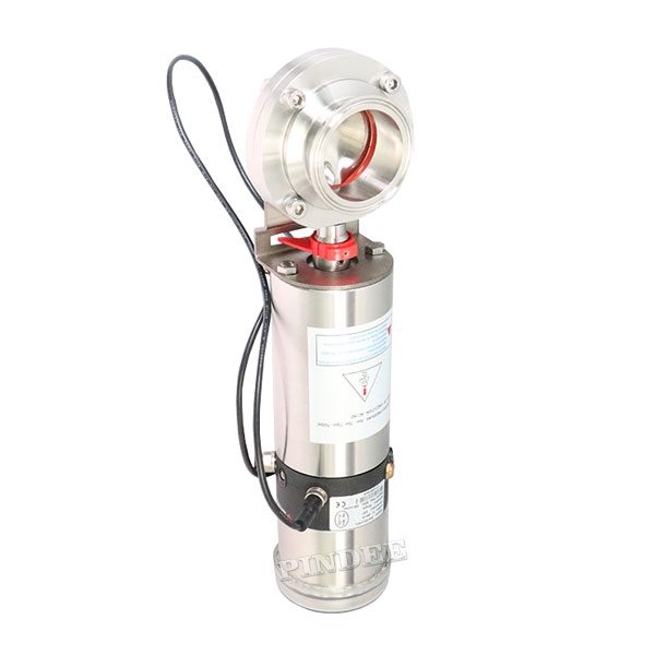 Sanitary Pneumatic Butterfly Valve Actuator With Tri-Clamp Ends