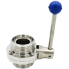 Sanitary Stainless Steel Threaded Butterfly Valve