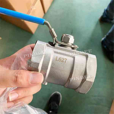 1PC Stainless Steel Full Bore Two Way Ball Valves CF8M 1000 WOG