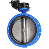 Pindee Valve Manufacture Worm Gear OP Double Flanged Butterfly Valve