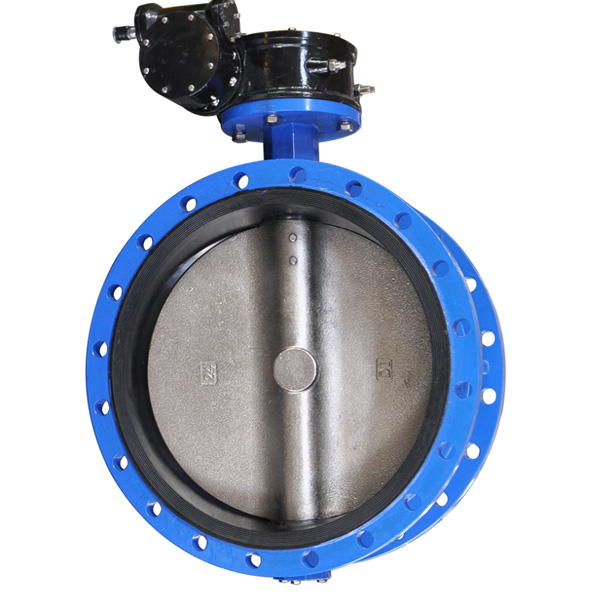 Pindee Valve Manufacture Worm Gear OP Double Flanged Butterfly Valve