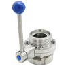 Sanitary SS304 Nut/Male Butterfly Valve