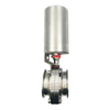 Pneumatic Clamped butterfly valve with stainless steel actuator