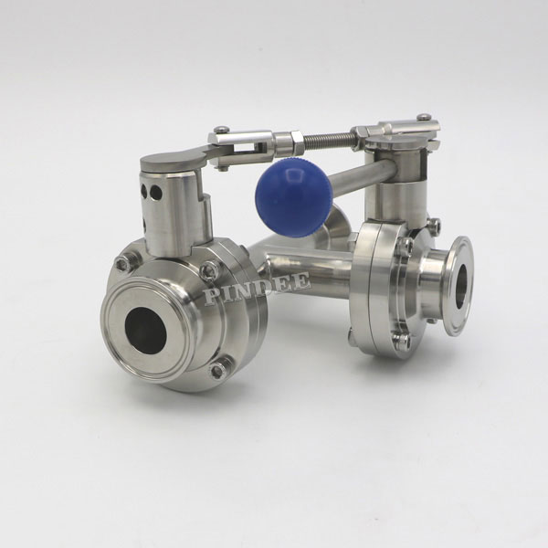 3 Way Butterfly Valves with Linkage Level