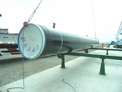 Hang and Load 3PE Anticorrosion Steel Pipe of the Central Asian pipeline 