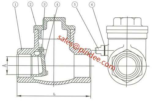 Threaded-Swing-Check-Valve-DRAWING