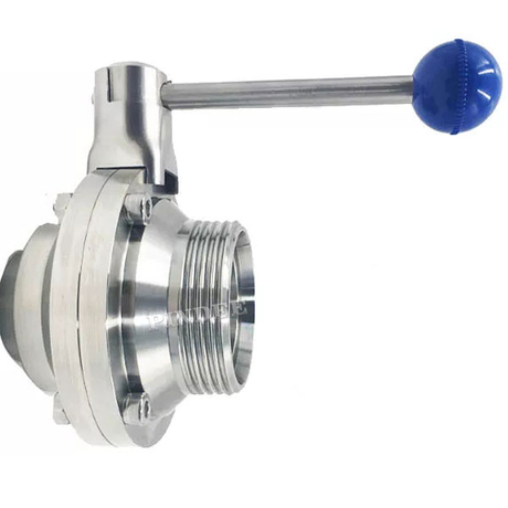 Sanitary Butterfly Type Ball Valve Threaded Ends